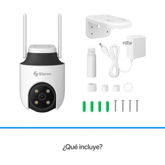 Cámara de seguridad Wi-Fi* 6 / Ethernet 8 Mpx robotizada con seguidor de movimiento para exterior, doble banda
