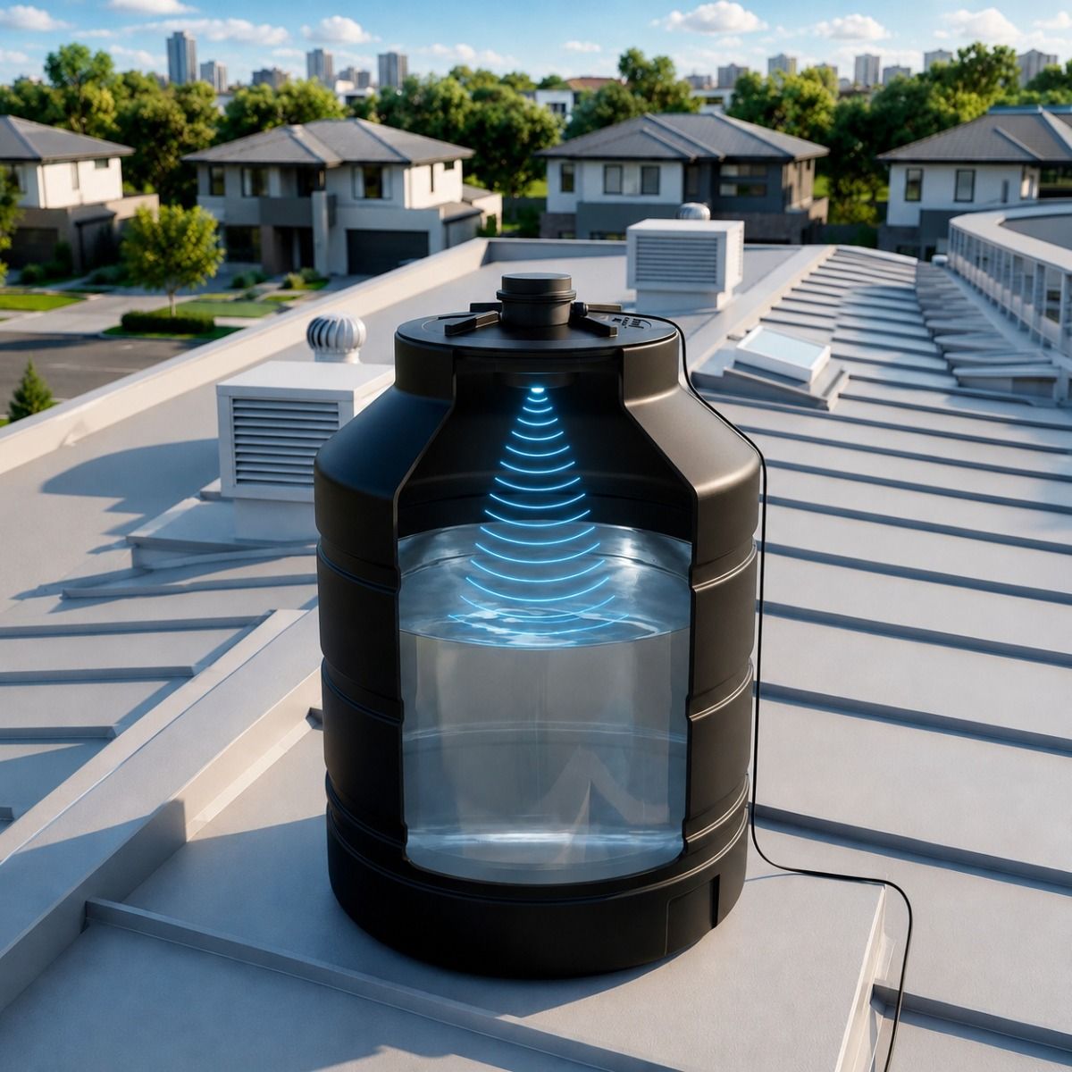 Sensor ultrasónico Wi-Fi* para nivel de agua