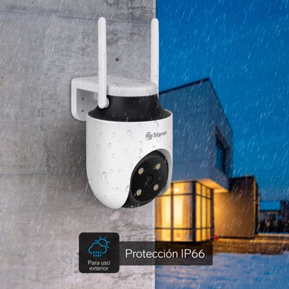 Cámara de seguridad Wi-Fi* 6 / Ethernet 8 Mpx robotizada con seguidor de movimiento para exterior, doble banda