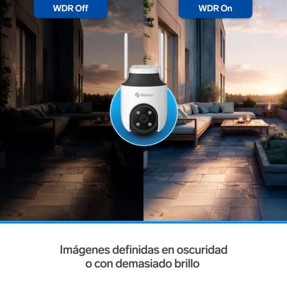 Cámara de seguridad Wi-Fi* 6 / Ethernet 8 Mpx robotizada con seguidor de movimiento para exterior, doble banda
