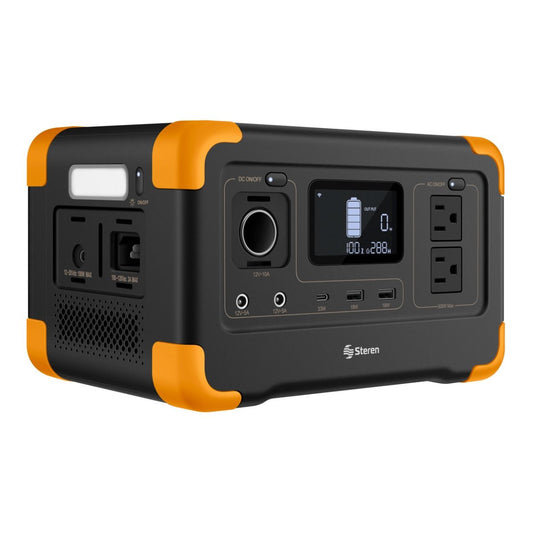 Estación de energía portátil de 288 Wh con inversor de corriente de 300 W (110 Vca) y monitoreo por app