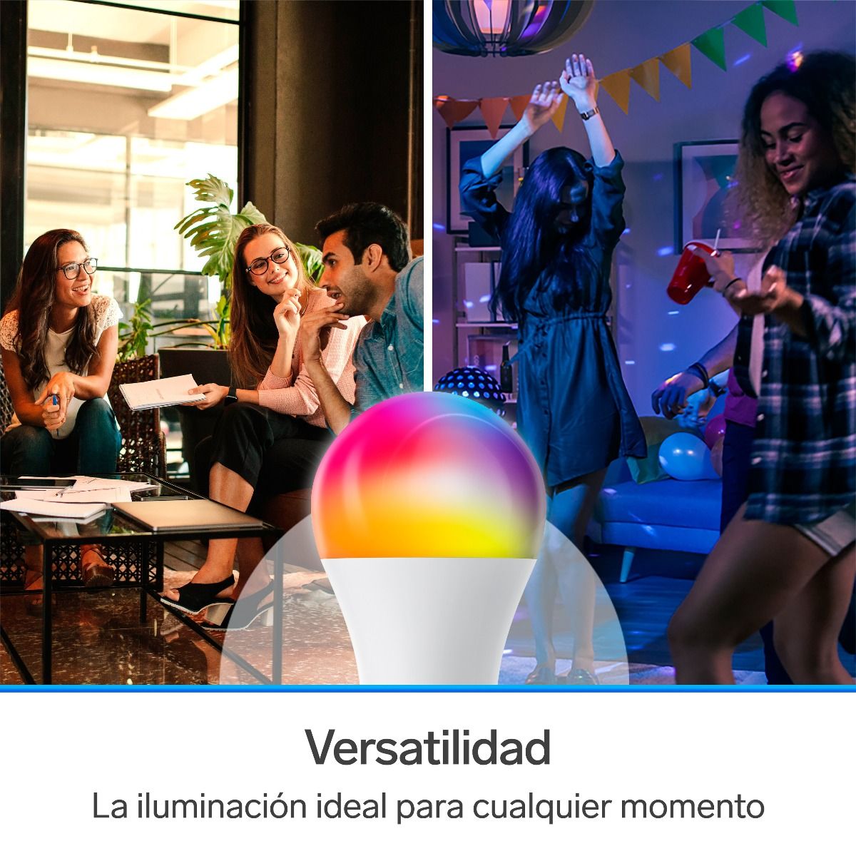 Foco LED Wi-Fi RGB+W multicolor de 10 W