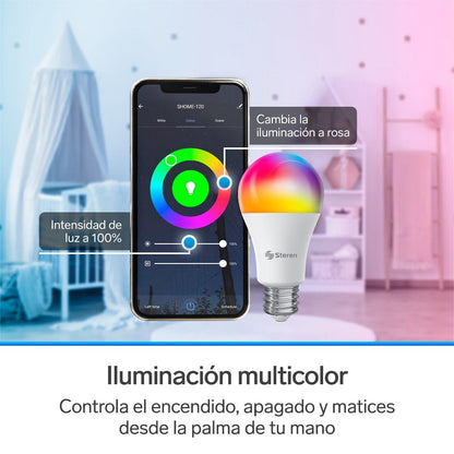 Foco LED Wi-Fi RGB+W multicolor de 10 W