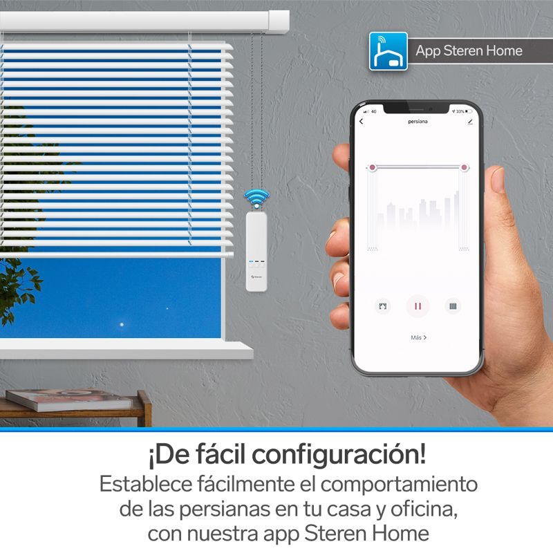 Motor Wi-Fi* para automatizar persianas