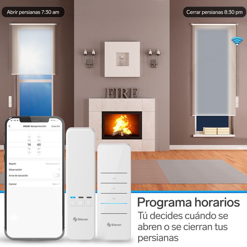Motor Wi-Fi* para automatizar persianas